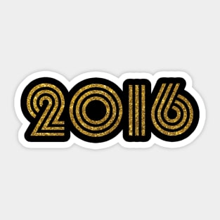 2016 Birth Year Glitter Effect Sticker